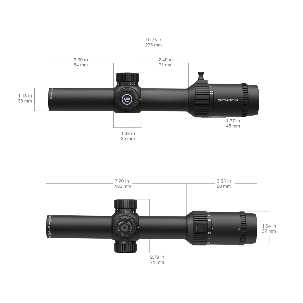 Vector Optics Forester 1-8x24 SFP richtkijker