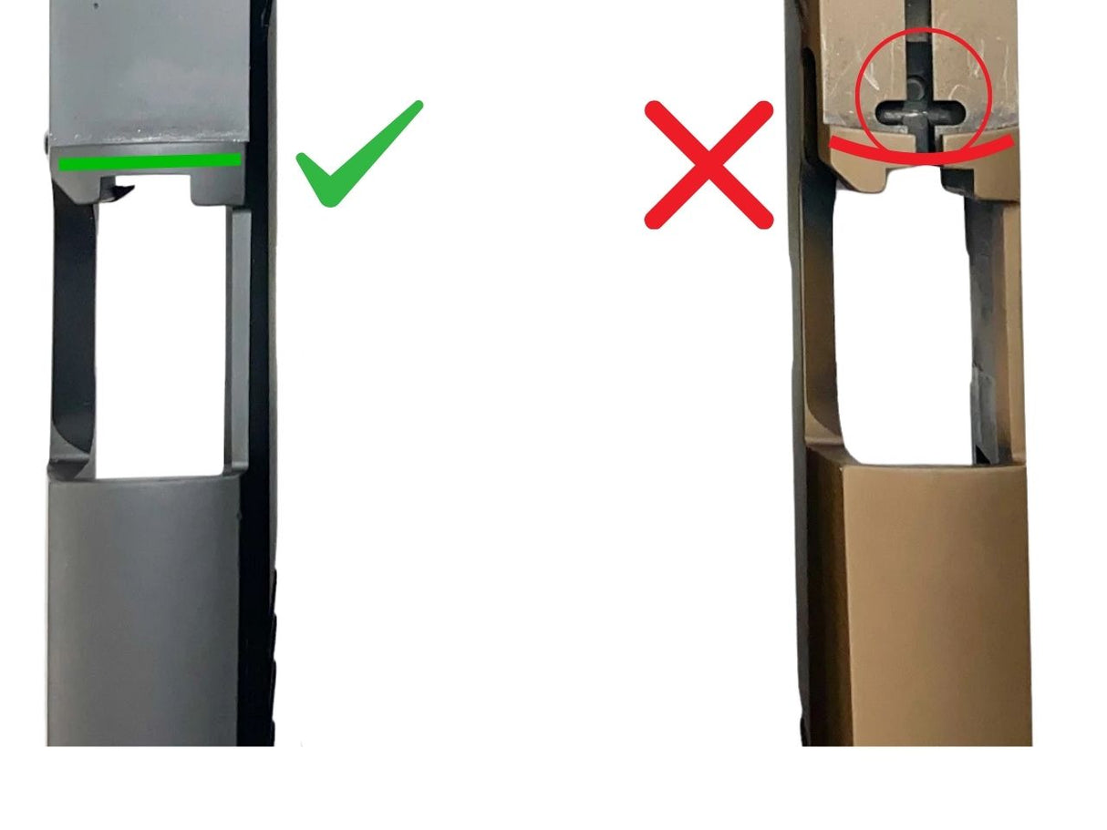 Sig P320 XFIVE oudere varianten optics ready uitsparing - verschillen