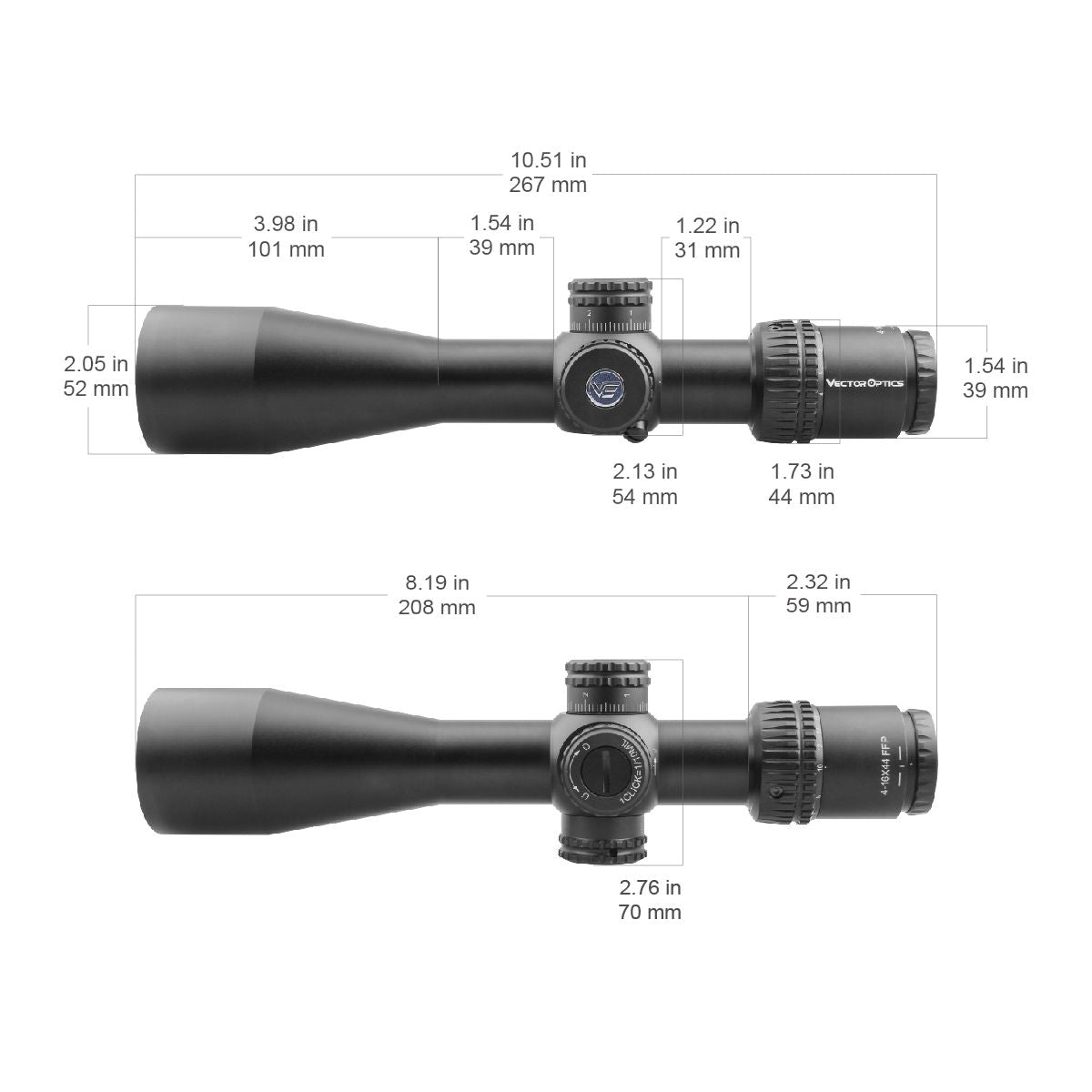 Vector Optics Veyron 4-16x44 FFP richtkijker
