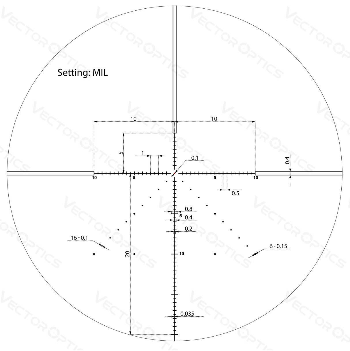 Vector Optics Veyron 4-16x44 IR First Focal Plane Illuminated richtkijker