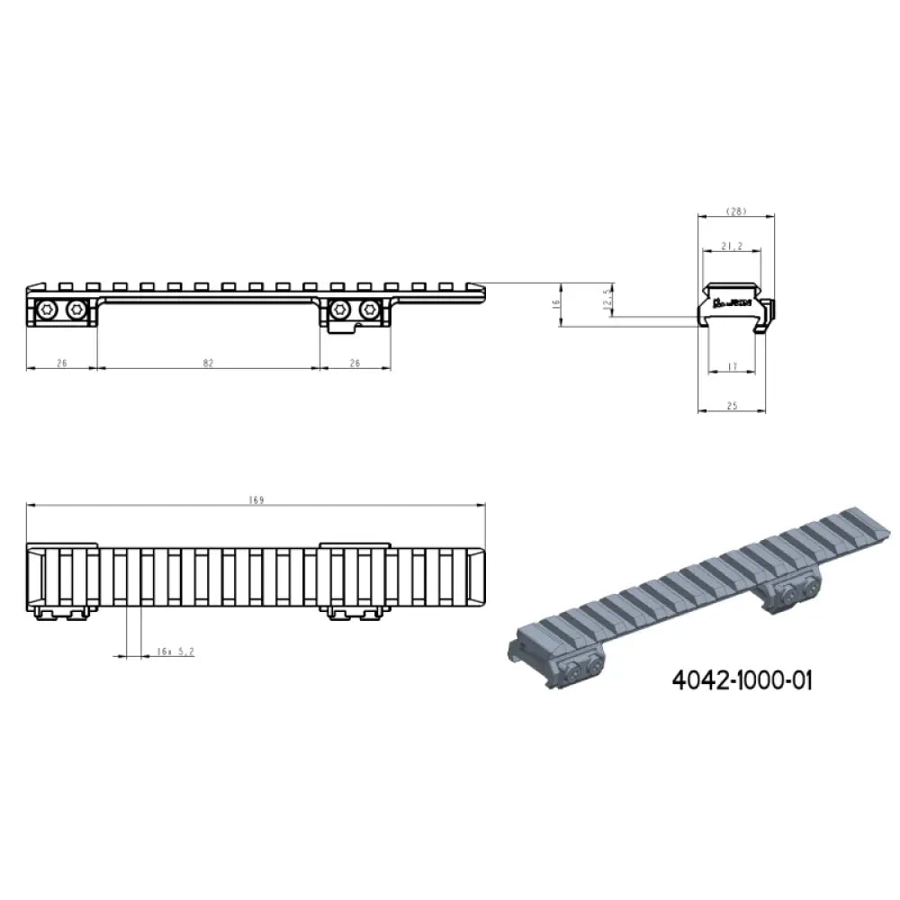 CZ 500 & CZ 557 Picatinny rail | Lang