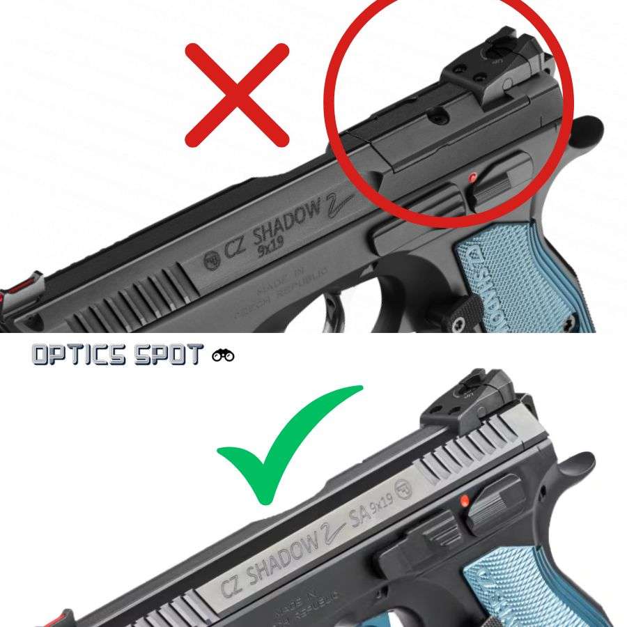 CZ Shadow 2 red dot montage | Shield RMSc footprint