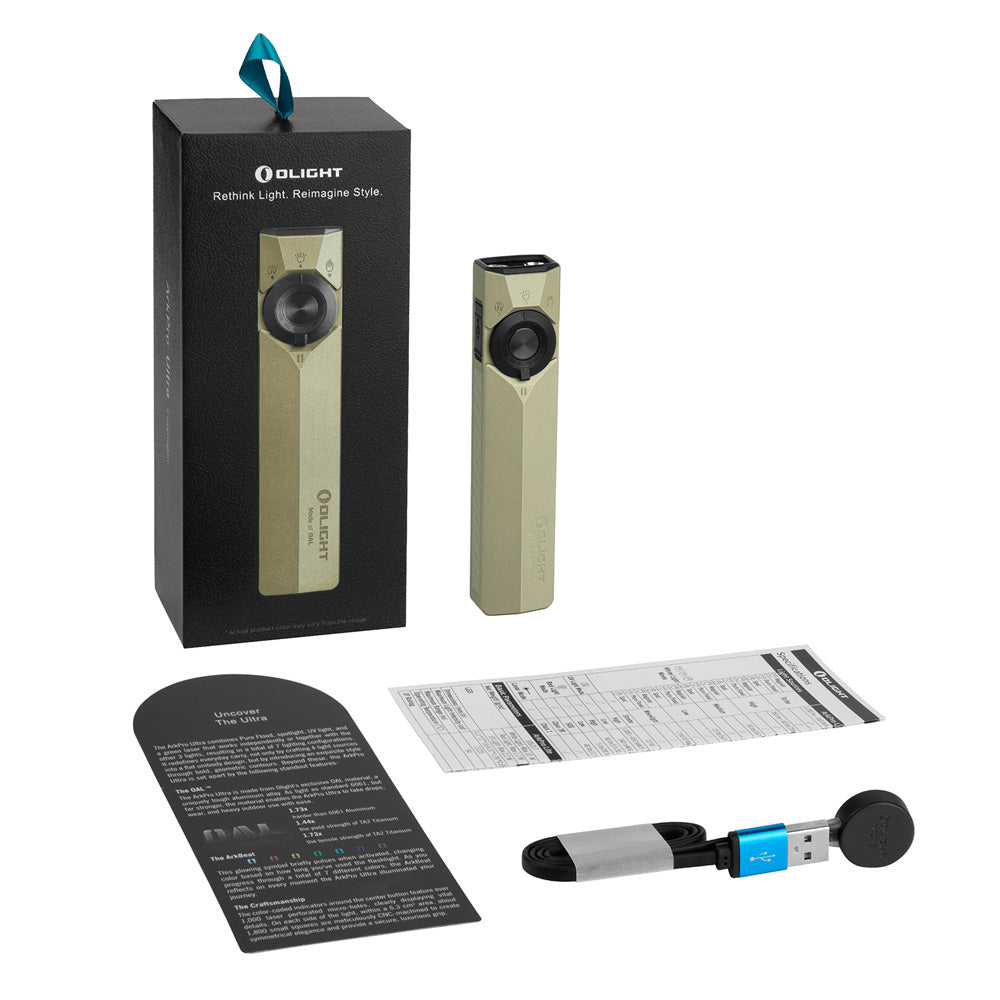Olight ArkPro Ultra | platte 4-in-1 EDC zaklamp | 1.700 lm - Olive Green