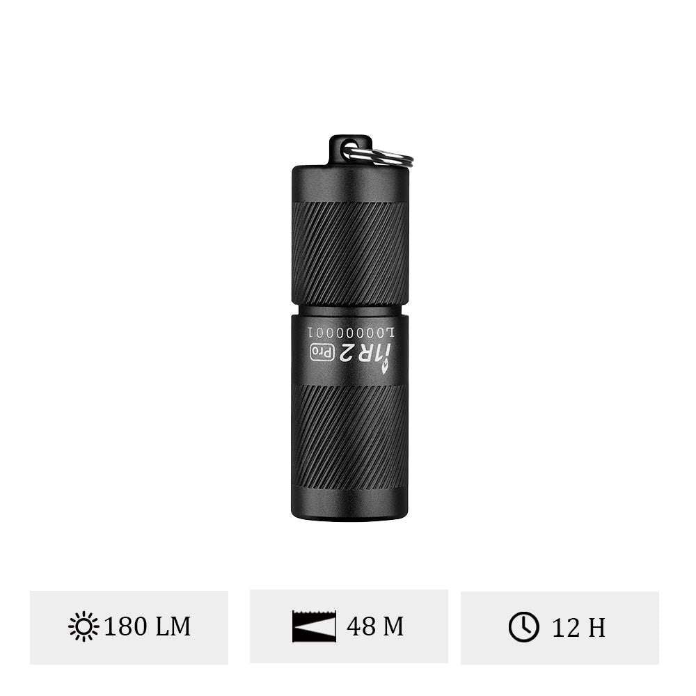 Olight i1R 2 Pro | oplaadbare sleutelhangerlamp | 180 lm - Zwart