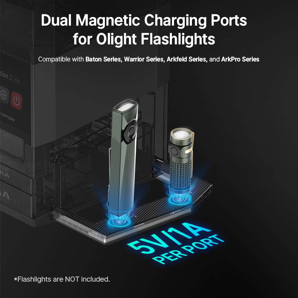 Olight Ostation 2 Pro | slimme AA/AAA batterijlader | 3-in-1