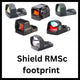 Red dot vizieren met Shield RMSc footprint