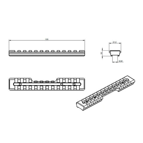 Brno ZKM 452 Picatinny rail [steel] | 11 mm
