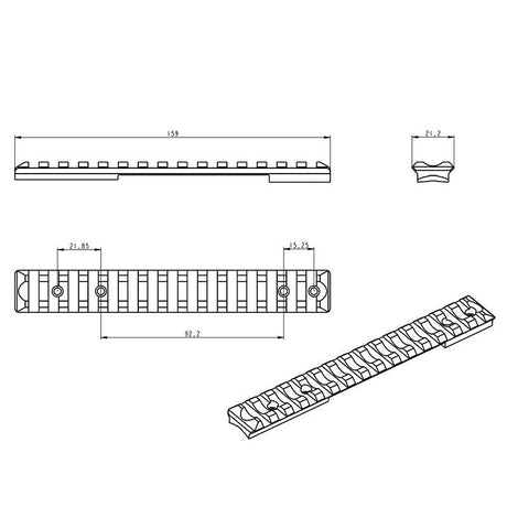CZ 600 Picatinny rail [staal] | Medium