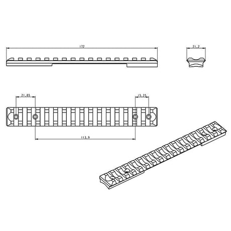 CZ 600 Picatinny rail [staal] | Long