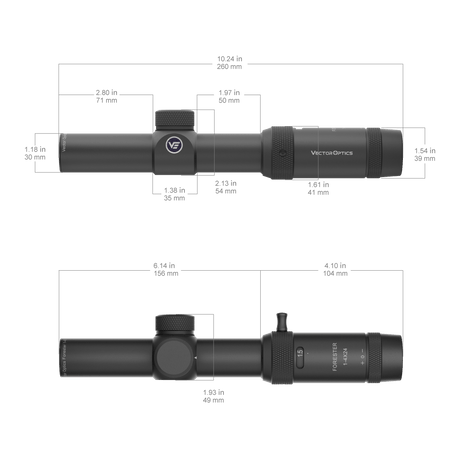 Vector Optics Forester 1-4x24SFP riflekijker