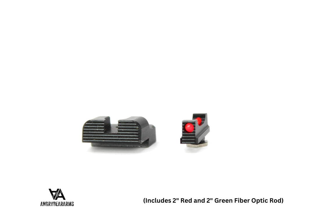Lage richtmiddelen voor Glock Slimline [G42 G43 G43X G48] | met vezeloptiek