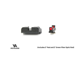 Lage richtmiddelen voor Glock [G17 G19 G26 & other] | met fiber optics