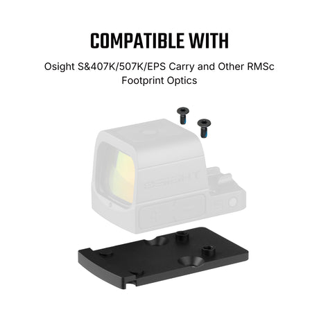 Footprint-adapter | van Trijicon RMR naar Shield RMSc & K-series footprint