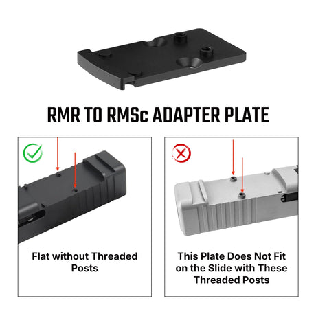 Footprint-adapter | van Trijicon RMR naar Shield RMSc & K-series footprint