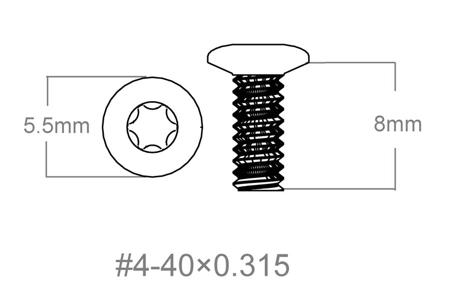 Set schroeven 3st | 4-40x0.315" [T10] 