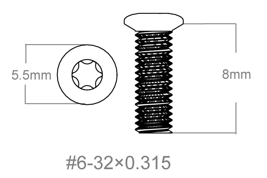 Set schroeven 3st | 6-32x0.315" [T10] 