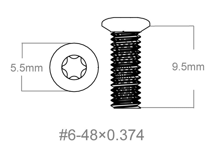 Set schroeven 3st | 6-48x0.374" [T10] 