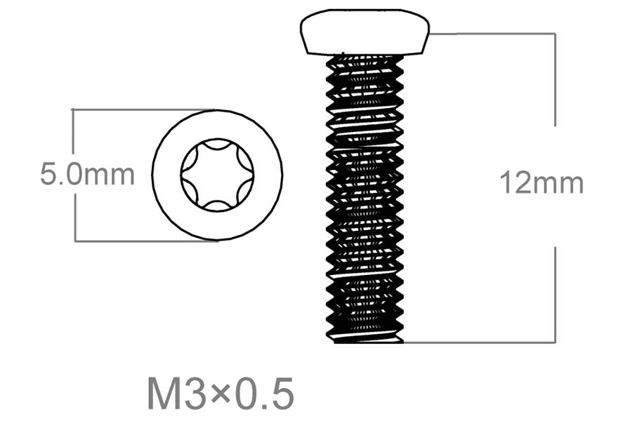 Set schroeven 3 stuks | M3x0.5 [T10] 