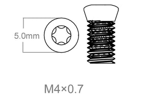 Set schroeven 3 stuks | M4x0.7 [T10] 8 mm
