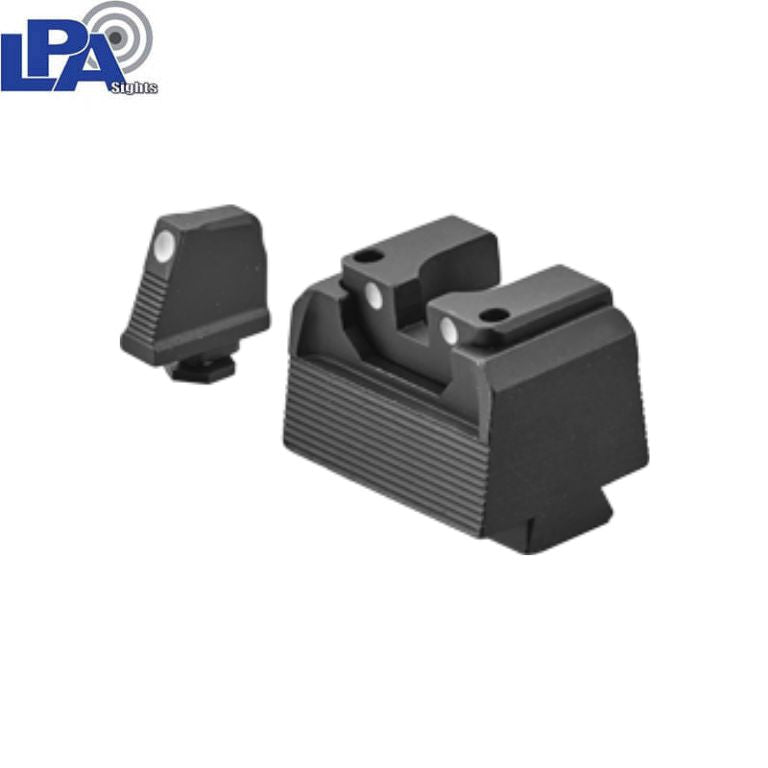 Sig Sauer P220, P226, P229, P320 & P365 Optics Ready semi-verstelbare vizierset | met witte stippen 