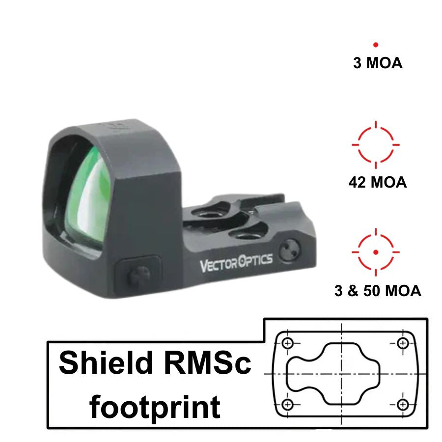 Vector Optics Frenzy-S 1x17x24 MOS Multi Reticle red dot vizier