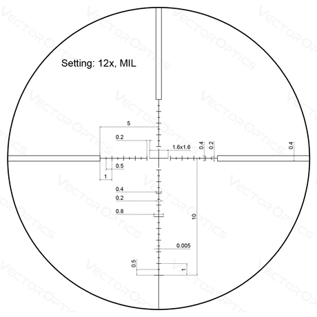 Vector Optics Veyron 3-12x44 SFP compacte richtkijker