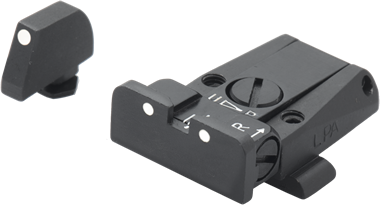 Verstelbare richtmiddelen voor Glock [G17 G19 G26 & other] | witte stippen
