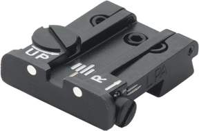 Browning Hi-Power [Sport Vigilante Mark III Practical HP40] verstelbare keep | witte stippen