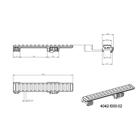 CZ 550 & CZ 557 Picatinny rail | Kort