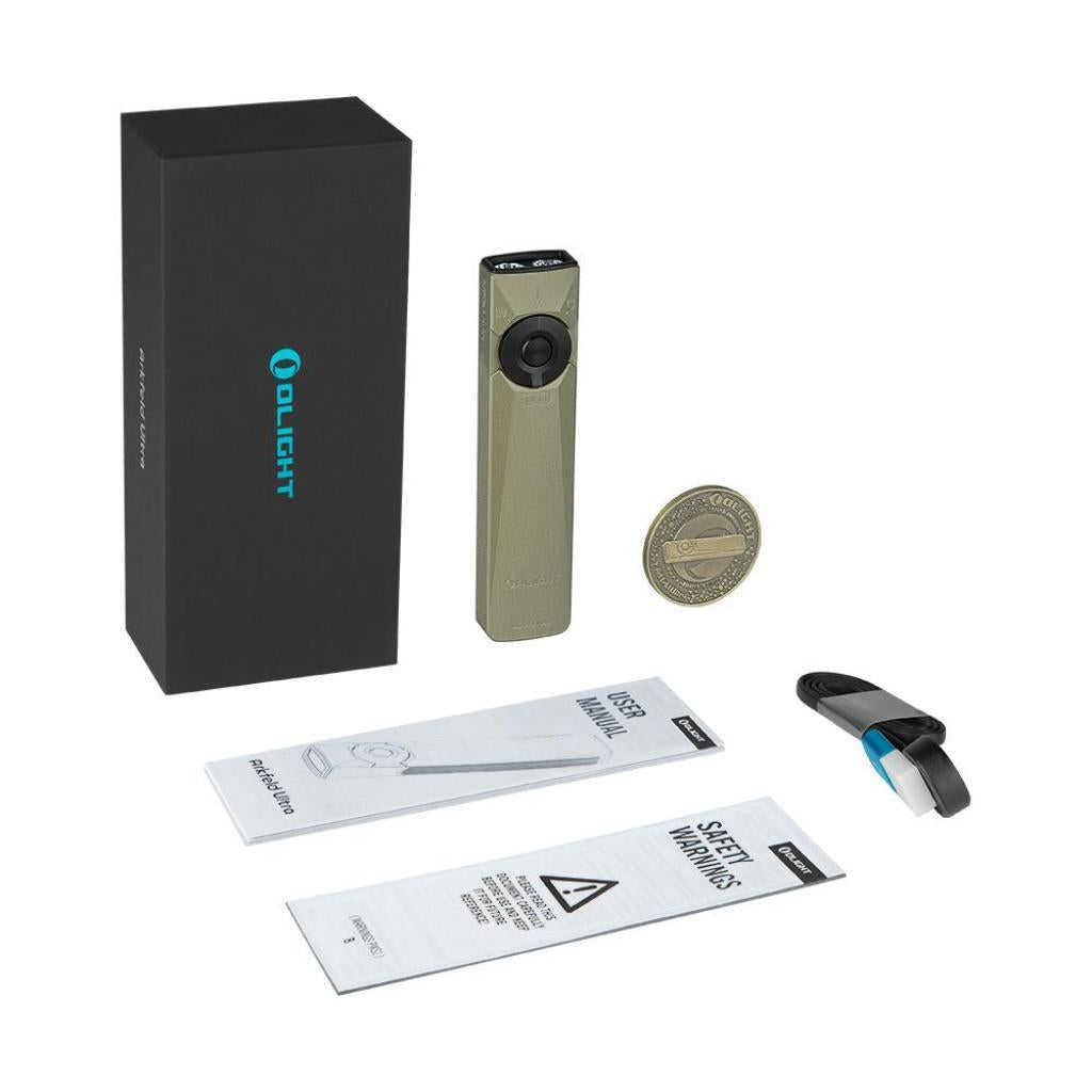 Olight Arkfeld Ultra | platte 3-in-1 EDC zaklamp | 1.400 lm - Olive Green