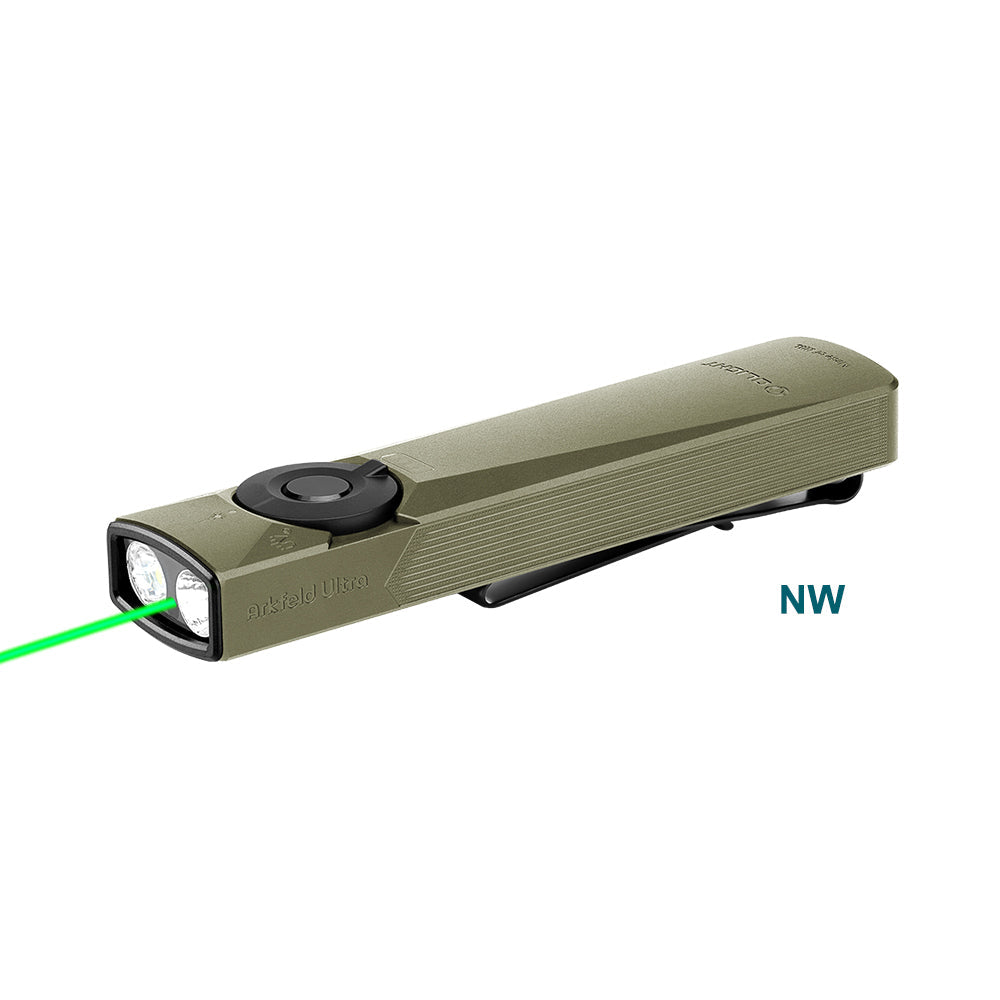 Olight Arkfeld Ultra | platte 3-in-1 EDC zaklamp | 1.400 lm - Olive Green