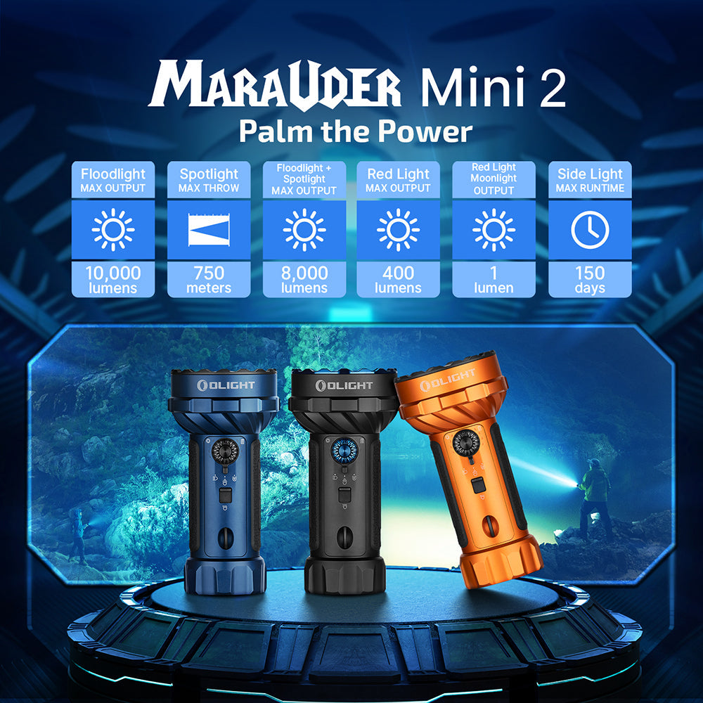 Olight Marauder 2 Mini | krachtige oplaadbare zaklamp | 10.000 lm