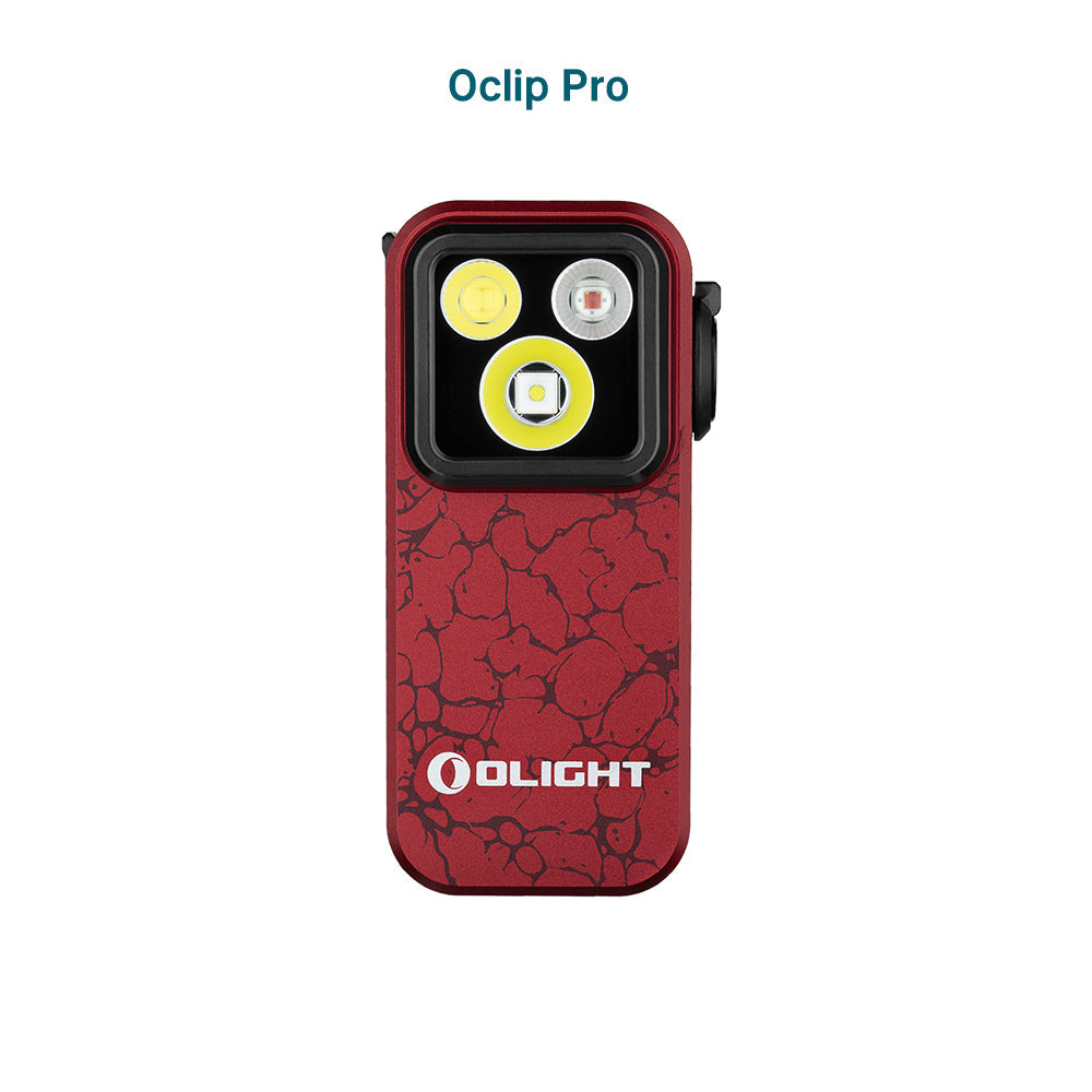 Olight Oclip Pro | multifunctionele clip zaklamp | 500 lm - Molten Lava