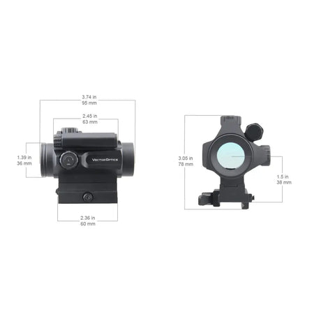 Vector Optics Nautilus 1x30 Scope Double Reticle red dot vizier