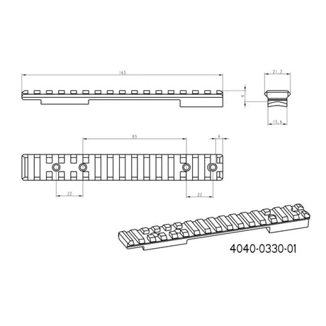 Winchester XPR Short Action Picatinny rail [steel]