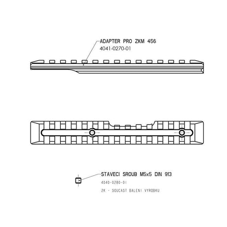 Brno ZKM 452 ZKM 456 Picatinny rail [staal] | 16 mm